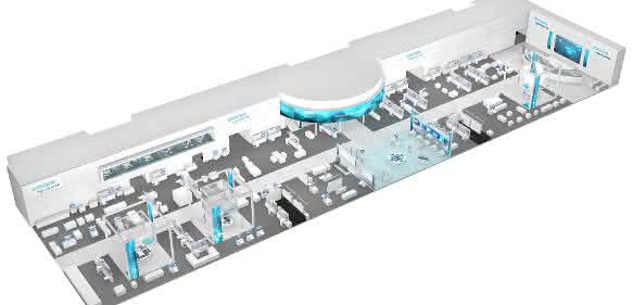 Siemens Messestand auf der Hannover Messe 2017