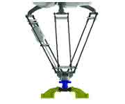 Vollständige Sauggreifer-Baugruppe am Delta-Roboter. (Quelle: Anubis 3D)
