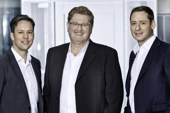 Copa-Data-Geschäftsleitung Phillip Werr, (CMO/COO), Thomas Punzenberger (CEO) und Stefan Reuther (CSO)