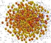 Explodierender Xenon-Cluster Explodierender Xenon-Cluster