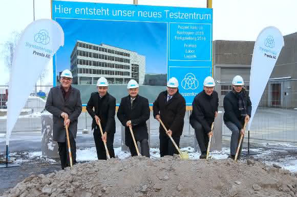 Spatenstich Thyssenkrupp Thyssenkrupp Spatenstich Eschen