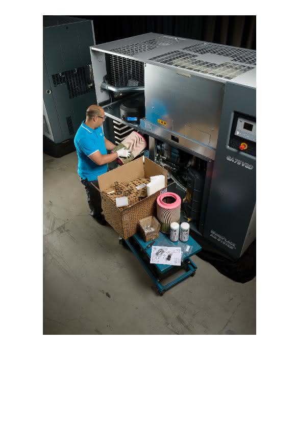 Wartung eines Atlas-Copco-Kompressors