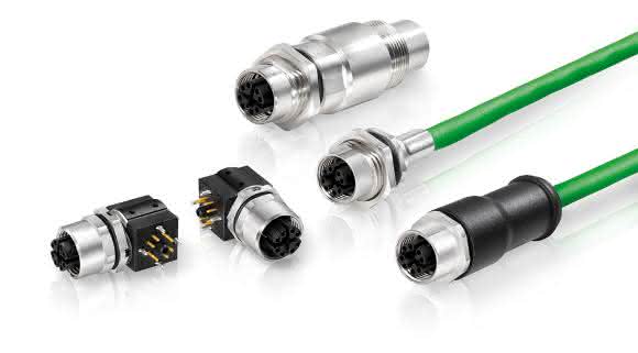 Binder M12 X-kodierte Flanschdosen Verbindungsleitung und Adapter