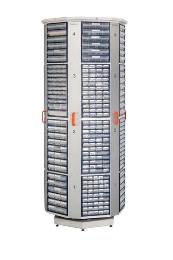 Turmlagerung für Kleinteile