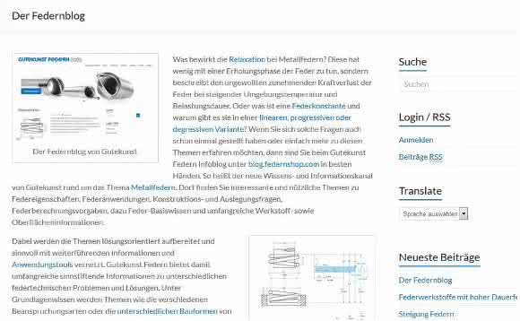 Gutekunst Federnblog