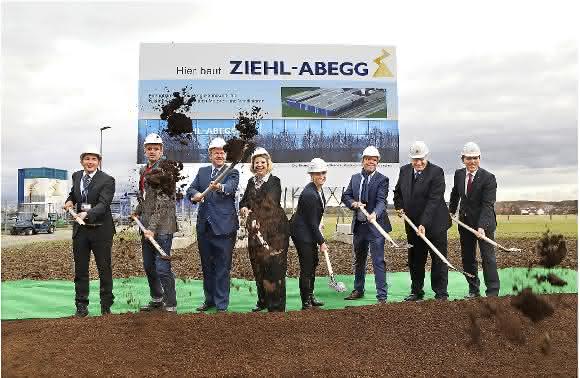 Spatenstich für die neue Fabrik von Ziehl-Abegg im Gewerbepark Hohenlohe