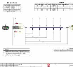 Eplan Harness proD 2D-Kabelzeichnung