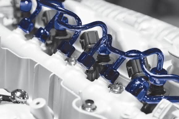 Motor mit Common-Rail-Einspritzung Common-Rail-Einspritzanlage