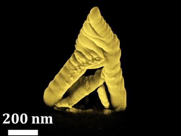 Nanostruktur aus Gold. (Copyright: MM Shawrav, TU Wien)
