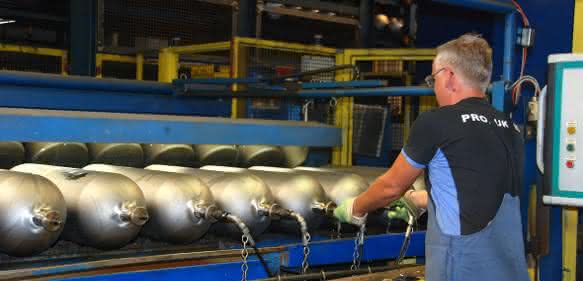 Teststation für den hydraulischen Drucktest