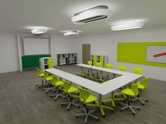Labortechnik: Designleuchte und flexibles Mediensystem in Einem Labortechnik: Designleuchte und flexibles Mediensystem in Einem