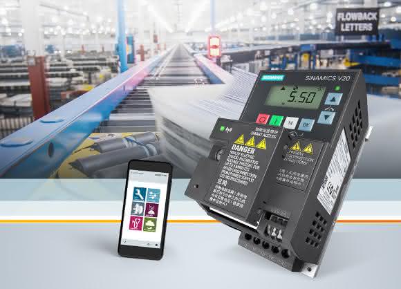 Siemens Umrichter Sinamics V20 drahtlose Inbetriebnahme