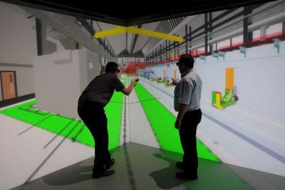 Begehung einer virtuellen Fabrik