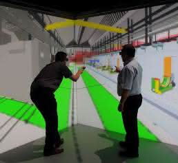 Begehung einer virtuellen Fabrik