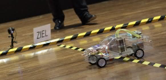 TU Clausthal gewinnt mit dem „AlunautenMobil“ den ChemCar-Wettbewerb 2016. (Copyright: TU Clausthal)