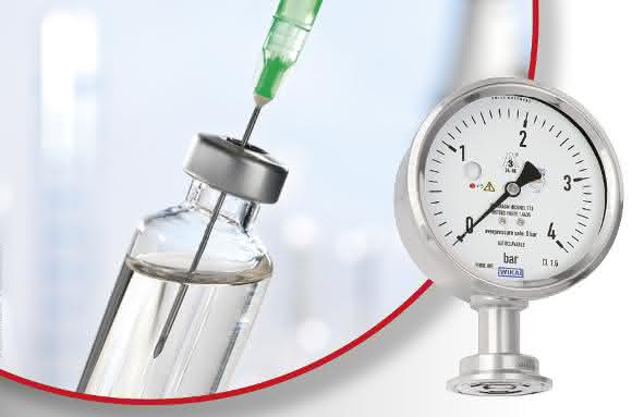 Das Plattenfedermanometer Typ PG43SA-D wurde für höchste Sicherheitsansprüche bei sterilen Anwendungen entwickelt.