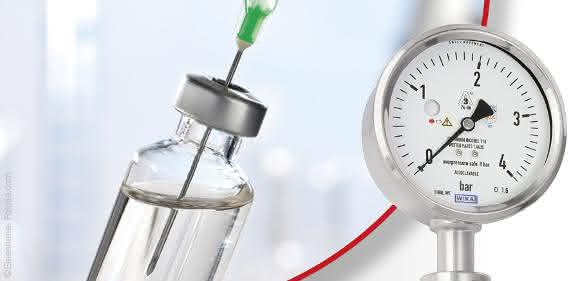 Das Plattenfedermanometer Typ PG43SA-D wurde für höchste Sicherheitsansprüche bei sterilen Anwendungen entwickelt.