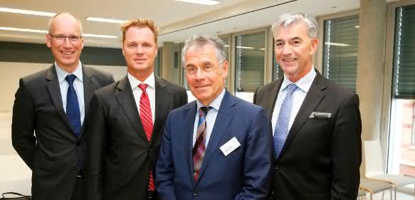 Die Mitgliederversammlung des Industrieverbandes SPECTARIS wählte am 4. Oktober die neuen Vorstandsmitglieder (v.li.n.re.): Ulrich Krauss, André Schulte, Mathis Kuchejda und Josef May. Foto: SPECTARIS
