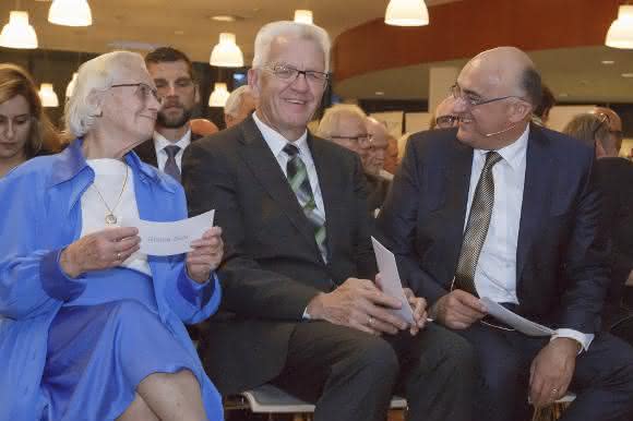 Gisela Sick, Winfried Kretschmann, Robert Bauer Sick-Jubiläum: Gisela Sick, Winfried Kretschmann, Robert Bauer