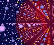 Illustration eines Halbleiter-Quantenpunkts aus Indiumarsenid/Galliumarsenid (Indium, Gallium, Arsen in gelb, blau und lila). Zwei entferne Kernspins (gelbe Pfeile) sind durch den Spin eines Elektrons miteinander gekoppelt, das um die Atome im roten Bereich kreist. (Bild: Universität Basel, Departement Physik) Illustration eines Halbleiter-Quantenpunkts aus Indiumarsenid/Galliumarsenid (Indium, Gallium, Arsen in gelb, blau und lila). Zwei entferne Kernspins (gelbe Pfeile) sind durch den Spin eines Elektrons miteinander gekoppelt, das um die Atome im roten Bereich kreist. (Bild: Universität Basel, Departement Physik)