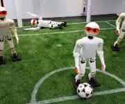 Roboter bei der RoboCup WM 2016 Igus Humanoid Open Platform