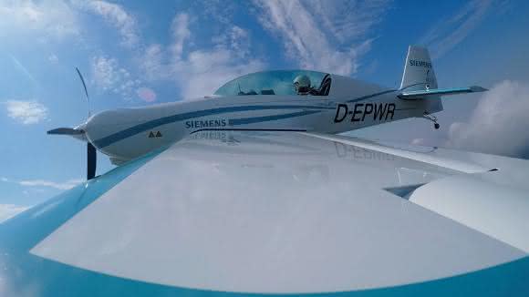 Siemens-Motor im Kunstflugzeug Siemens-Motor fürs Fliegen