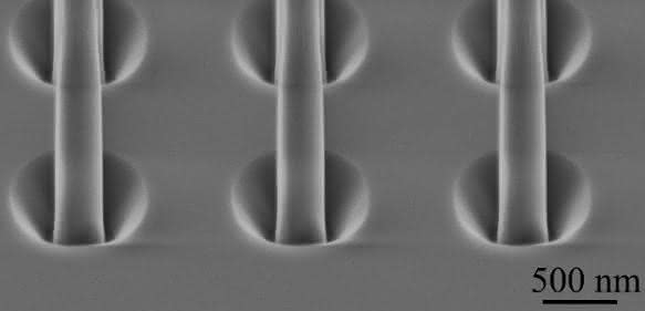 Rasterelektronenmikroskop-Aufnahme einer Diamantspitze. (© Foto Fraunhofer IAF) Rasterelektronenmikroskop-Aufnahme einer Diamantspitze. (© Foto Fraunhofer IAF)