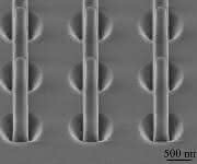 Rasterelektronenmikroskop-Aufnahme einer Diamantspitze. (© Foto Fraunhofer IAF) Rasterelektronenmikroskop-Aufnahme einer Diamantspitze. (© Foto Fraunhofer IAF)