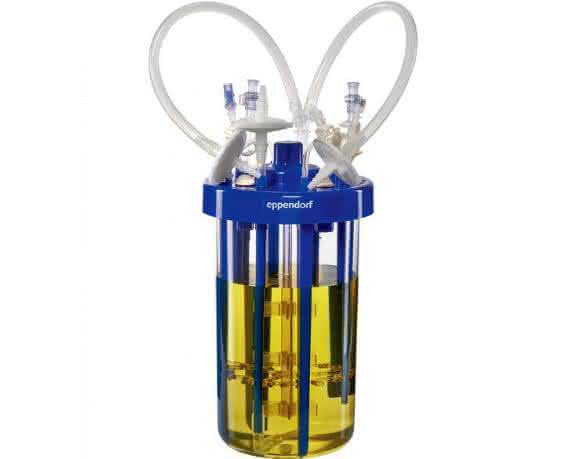Neu im Einweg-Bioreaktoren-Programm von Eppendorf: Bioblu 3f für mikrobielle Bioprozesse mit Arbeitsvolumen von 1250...3750 ml.