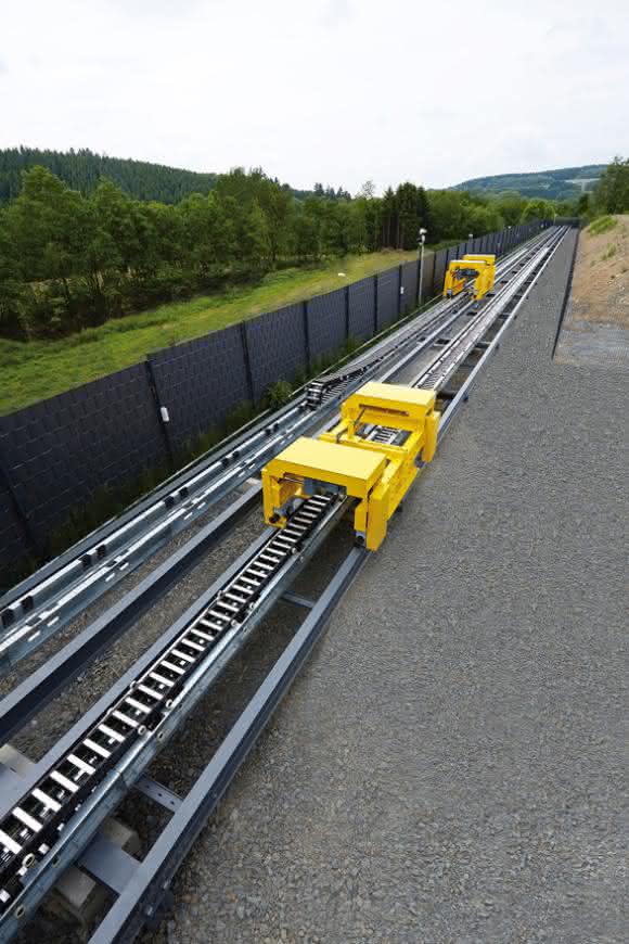 Kabelschlepp Testanlage Energieführungsketten