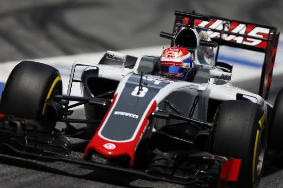 Romain Grosjean im Haas-F1-Boliden Romain Grosjean
