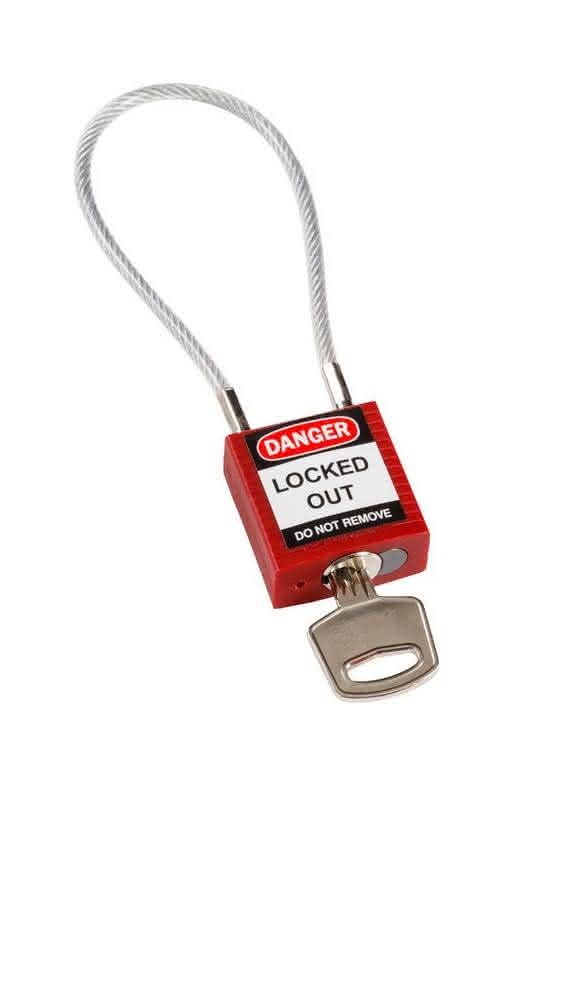 Vorhängeschloss mit einer Lockout-Vorrichtung Brady
