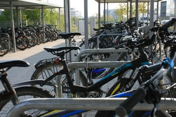 Fahrradparkplätze bei Trumpf