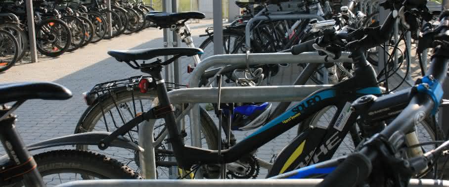 Fahrradparkplätze bei Trumpf