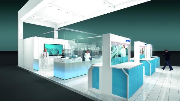 Unter dem Messemotto „Next Generation of  Lab Solutions“ stellt Eppendorf in Halle B1 am Stand 301auf 223 m² seine Produktneuheiten in München vor.