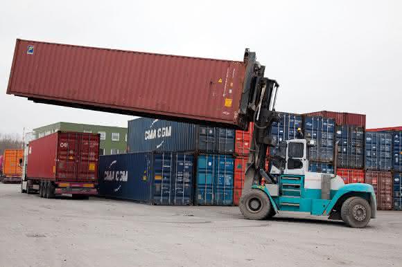 Konecranes Reachstacker mit Wägezelle