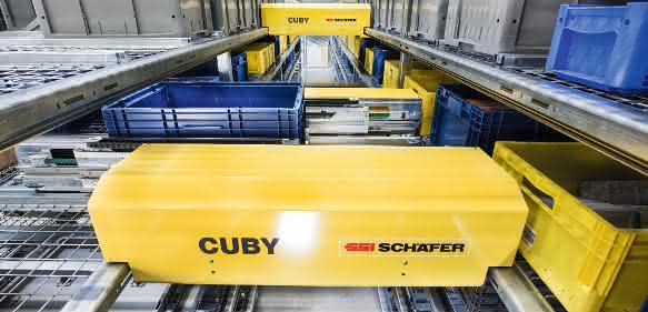 Einebenen-Shuttle System Cuby von SSI Schäfer