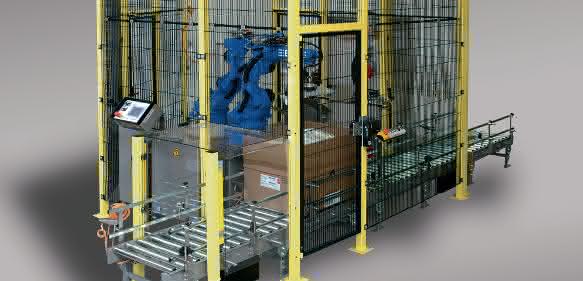 Robotergestützte Anlage mit Schutzzaun