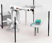 Messzelle mit Roboter von Delcam auf der Control