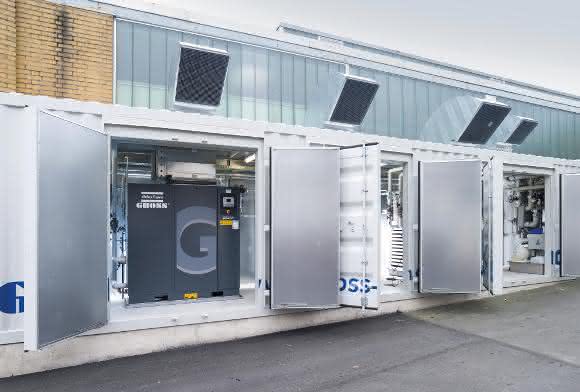 mobile Containerlösung mobile Containerlösung zur optimierten Medienversorgung mit Druckluft und Wärme