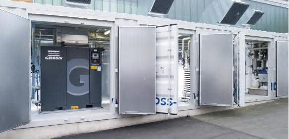 mobile Containerlösung zur optimierten Medienversorgung mit Druckluft und Wärme