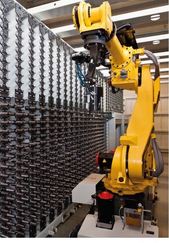 Roboter verwaltet Werkzeuge