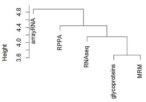Dendrogram of datasets