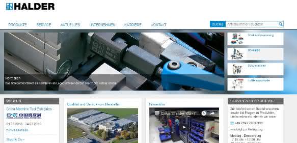 Halder Internetauftritt Startseite