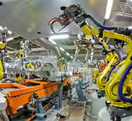 Roboter Automobilproduktion Fanuc