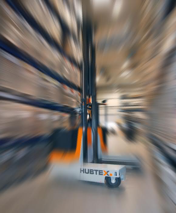 Hubtex Seitenstapler Enthüllung auf der Cemat
