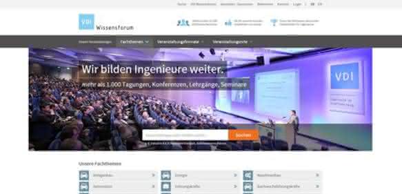 Internetauftritt des VDI Wissensforum Internetauftritt des VDI Wissensforum