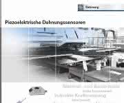 Broschüre „Piezoelektrische Dehnungssensoren“ Broschüre „Piezoelektrische Dehnungssensoren“