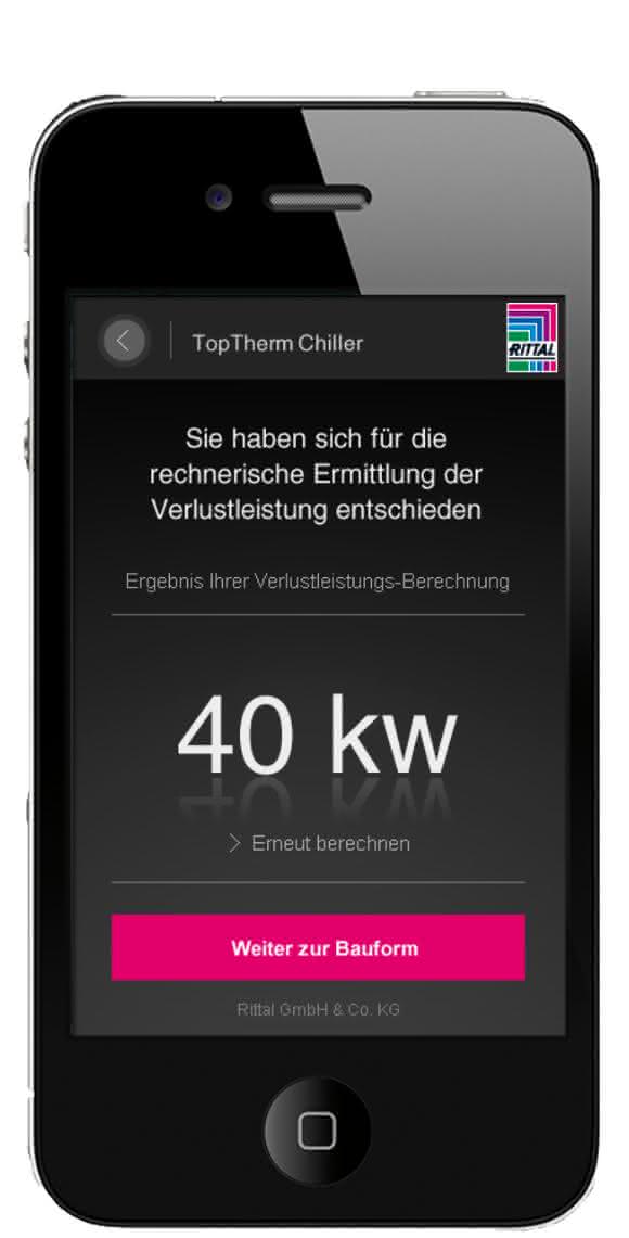 Rittal Chiller App Startbildschirm Rittal Chiller App Startbildschirm