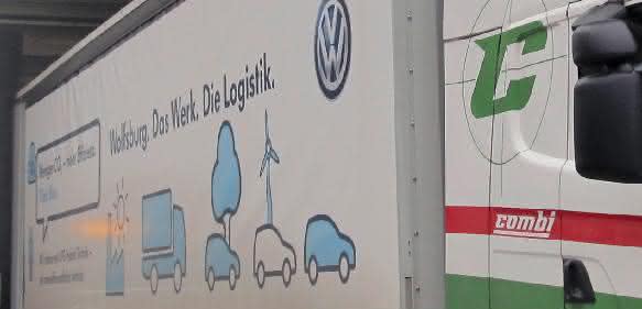 Lkw-Entladung im VW-Werk Wolfsburg